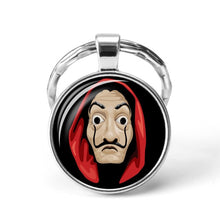 Load image into Gallery viewer, La Casa De Papel keyring The House of Paper necklace Money Heist Keychain Salvador Dali Professor Funny Key Chain Jewelry Gift