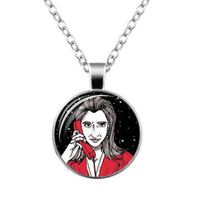 Load image into Gallery viewer, La Casa De Papel keyring The House of Paper necklace Money Heist Keychain Salvador Dali Professor Funny Key Chain Jewelry Gift