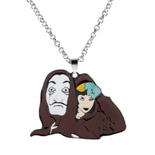 Load image into Gallery viewer, La Casa De Papel keyring The House of Paper necklace Money Heist Keychain Salvador Dali Professor Funny Key Chain Jewelry Gift