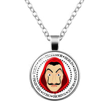 Load image into Gallery viewer, La Casa De Papel keyring The House of Paper necklace Money Heist Keychain Salvador Dali Professor Funny Key Chain Jewelry Gift
