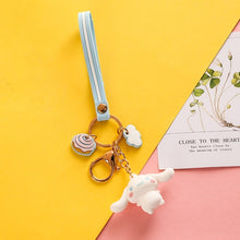 Load image into Gallery viewer, Cute Anime Kuromi Melody Hello Kitty Keychain Kawaii Cartoon Big Eared Dog Frog Pudding Dog Penguin Women Bag Pendant Key Chain
