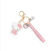 Load image into Gallery viewer, Cute Anime Kuromi Melody Hello Kitty Keychain Kawaii Cartoon Big Eared Dog Frog Pudding Dog Penguin Women Bag Pendant Key Chain
