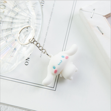 Load image into Gallery viewer, Cute Anime Kuromi Melody Hello Kitty Keychain Kawaii Cartoon Big Eared Dog Frog Pudding Dog Penguin Women Bag Pendant Key Chain
