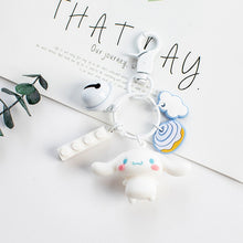 Load image into Gallery viewer, Cute Anime Kuromi Melody Hello Kitty Keychain Kawaii Cartoon Big Eared Dog Frog Pudding Dog Penguin Women Bag Pendant Key Chain
