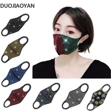 Load image into Gallery viewer, DUOJIAOYAN Fashion NEW acrylic diamond Decoration Mask Jewlery Woman veil shiny rhinestone Night club mask Accessories
