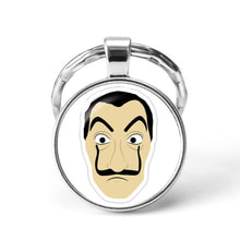Load image into Gallery viewer, La Casa De Papel keyring The House of Paper necklace Money Heist Keychain Salvador Dali Professor Funny Key Chain Jewelry Gift
