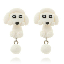 Load image into Gallery viewer, Luokey Cute Animal Earrings For Women Hanging 3D Cartoon Lovely Dog Stud Earrings Flower Panda Polymer Clay Girls Earing Jewelry

