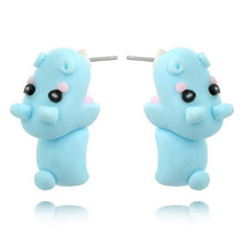 Load image into Gallery viewer, Luokey Cute Animal Earrings For Women Hanging 3D Cartoon Lovely Dog Stud Earrings Flower Panda Polymer Clay Girls Earing Jewelry

