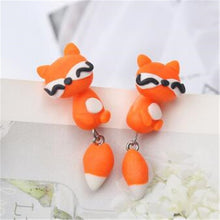 Load image into Gallery viewer, Luokey Cute Animal Earrings For Women Hanging 3D Cartoon Lovely Dog Stud Earrings Flower Panda Polymer Clay Girls Earing Jewelry
