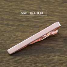 Load image into Gallery viewer, New Simple Fashion Style Tie Clip for Men Metal Gold Tone Simple Bar Clasp Practical Necktie Clasp Tie Pin for Mens Gift
