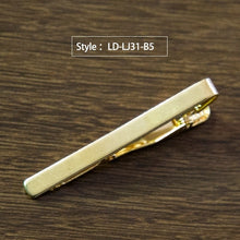 Load image into Gallery viewer, New Simple Fashion Style Tie Clip for Men Metal Gold Tone Simple Bar Clasp Practical Necktie Clasp Tie Pin for Mens Gift
