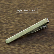 Load image into Gallery viewer, New Simple Fashion Style Tie Clip for Men Metal Gold Tone Simple Bar Clasp Practical Necktie Clasp Tie Pin for Mens Gift
