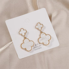 Load image into Gallery viewer, Popular European and American new four-leaf clover pendant ladies temperament earrings
