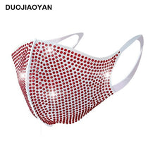 Load image into Gallery viewer, DUOJIAOYAN Fashion NEW acrylic diamond Decoration Mask Jewlery Woman veil shiny rhinestone Night club mask Accessories
